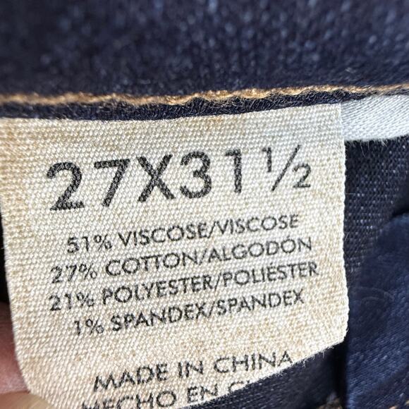 BKE Denim Jeans Women's 27R (4) Dark Blue Stella Mid-Rise Skinny Preppy EUC - Picture 7 of 13